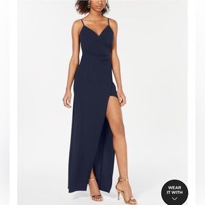 Emerald Sundae EUC 'High-Slit Navy Blue Gown